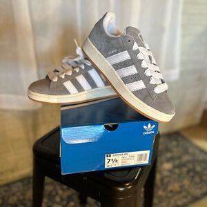 adidas unisex Campus Sneakers - Gray and White